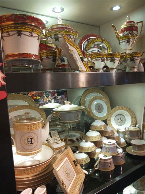 hermes plates on wedding registry los angeles|Hermes tableware for sale.